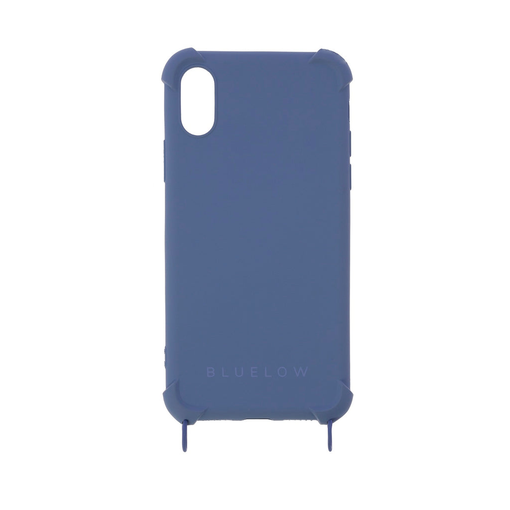 Funda móvil con colgador azul